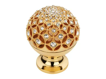 SOGNO - Brass furniture knob with Swarovski® Crystals by LINEA CALI' - view 2